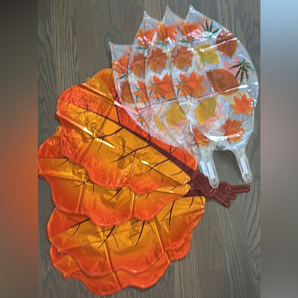 Fall Autumn Leaf Mylar Balloons – 8 Pack + Assorted Balloons